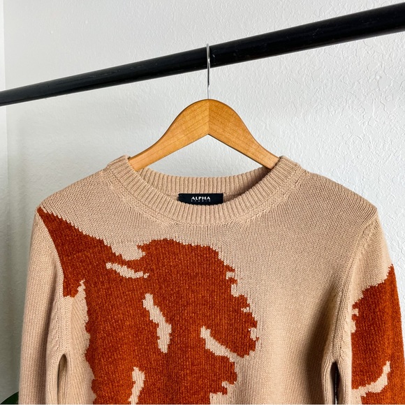🛎️ 5/$20 Alpha Studio Silk Cotton Wool Cashmere Crewneck Sweater Size S - Picture 4 of 12